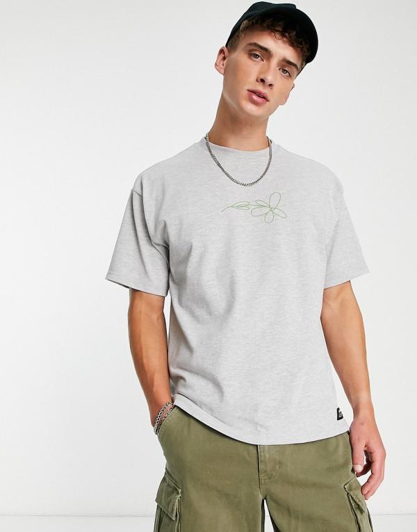 Dr Denim Trooper back print relaxed fit t-shirt in grey