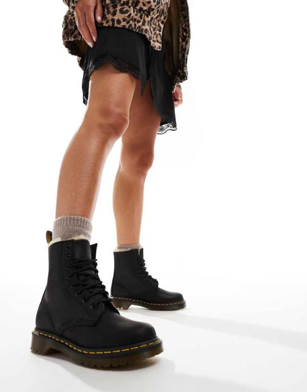 Dr Martens 1460 Serena black Wyoming boots in black leather