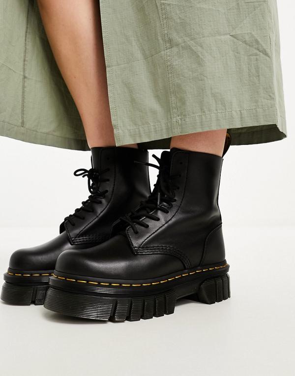 Dr Martens Audrick 8-Eye lace up boots with chunky sole in black