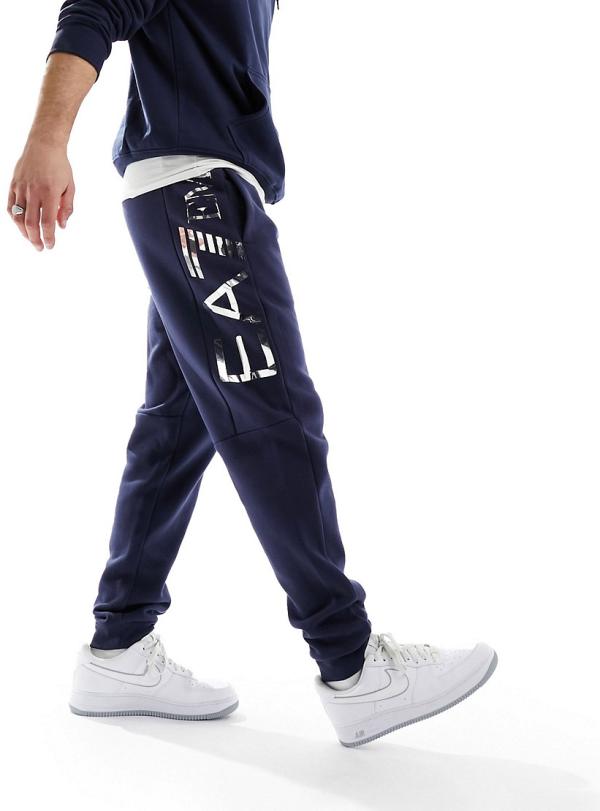 EA7 side logo trackies in navy