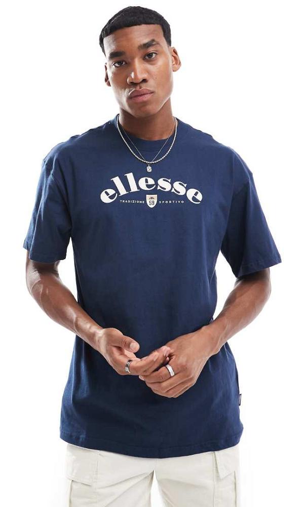 ellesse Franks chest logo t-shirt in navy