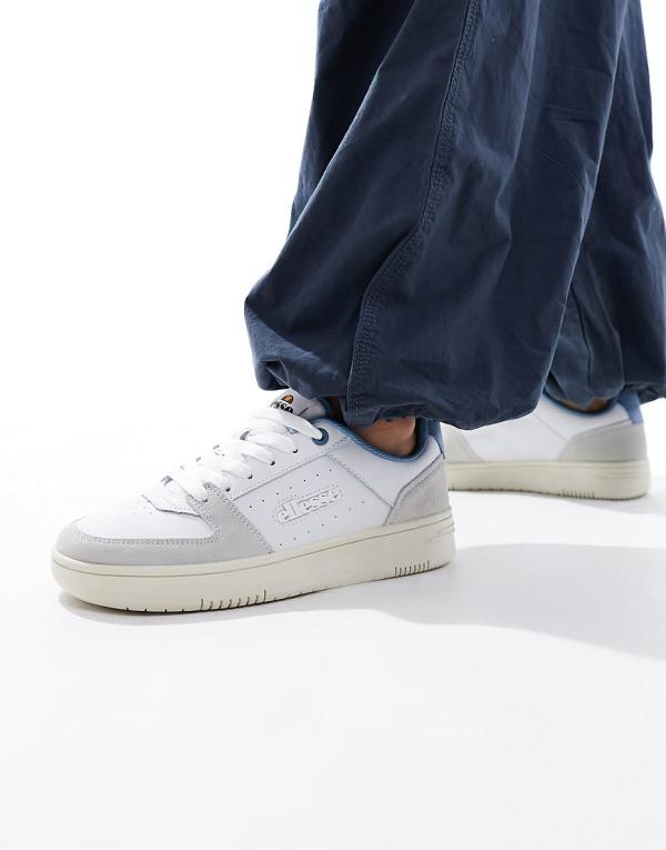 ellesse Panaro cupsole sneakers in white and blue