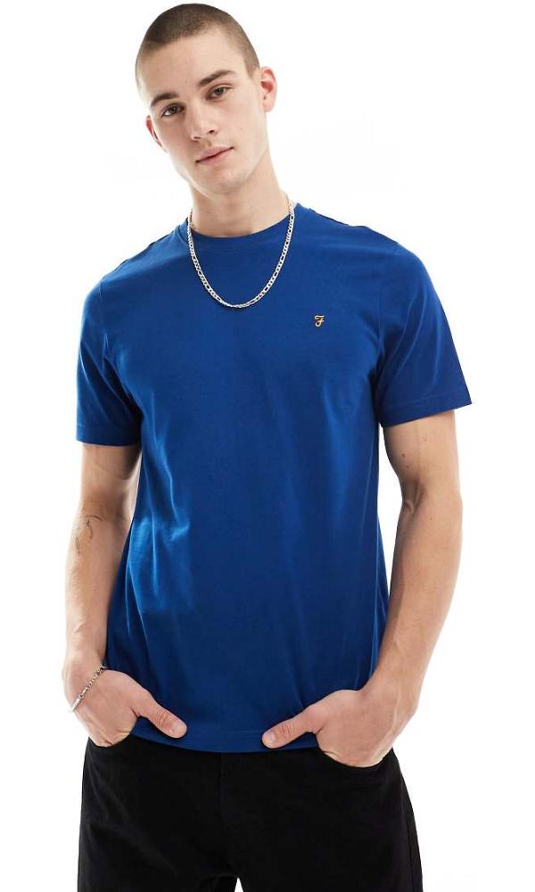 Farah Danny cotton t-shirt in blue