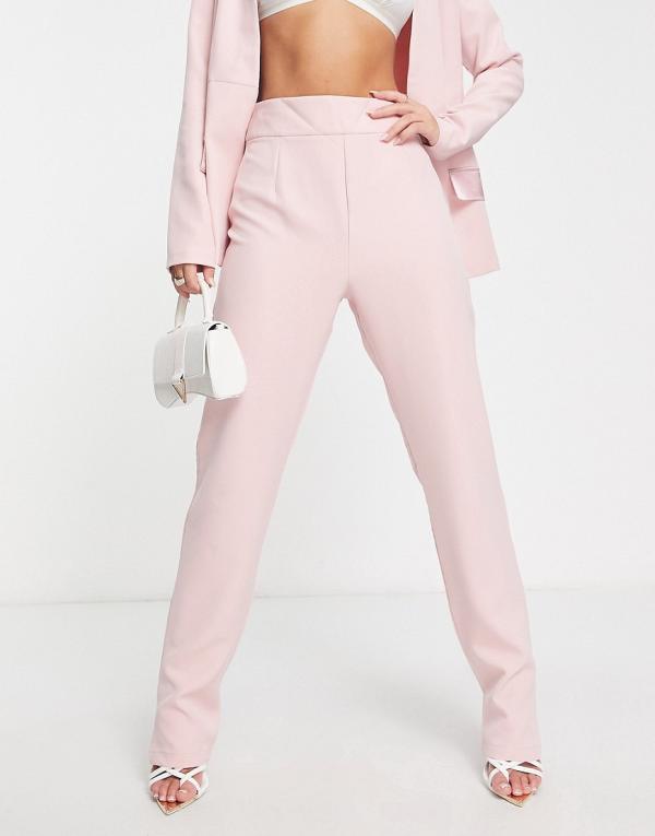Femme Luxe tailored pants in light pink (part of a set)-Neutral