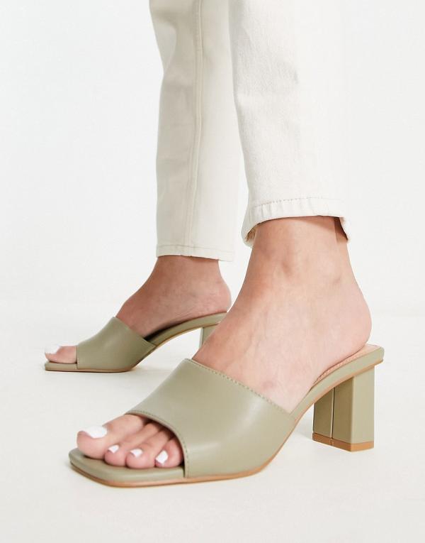Forever New mules in sage green