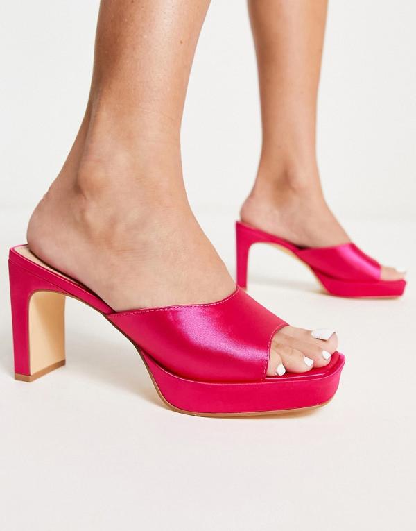 Forever New platform mules in hot pink