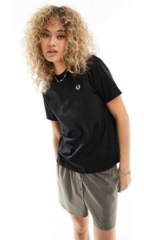 Fred Perry crew neck t-shirt in black