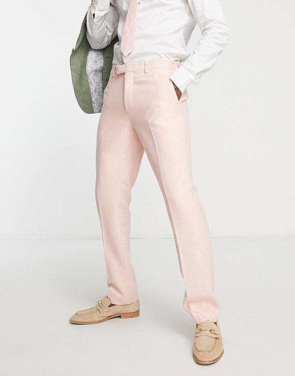 Harry Brown tweed suit pants in pink
