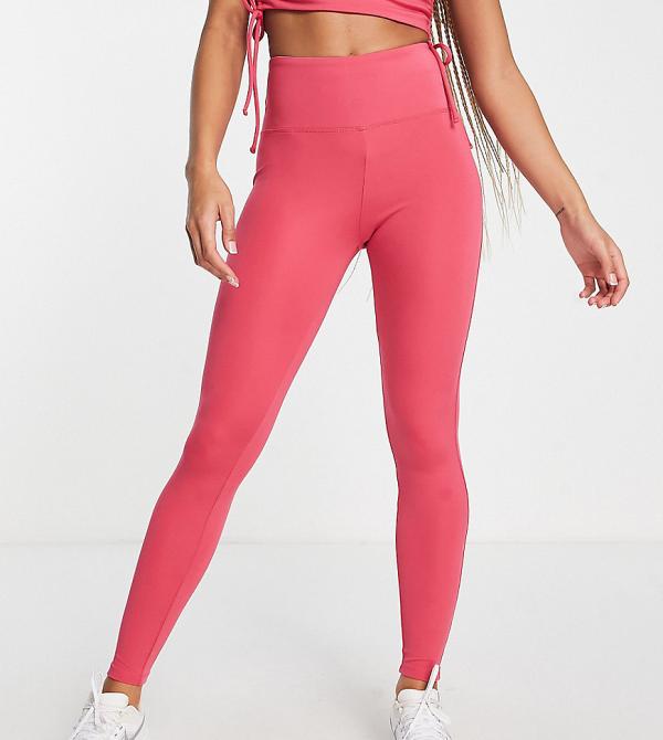 HIIT leggings with ruched detail in pink