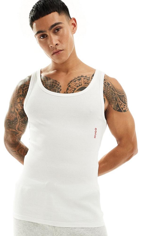 HUGO Bodywear twin pack tank top in white