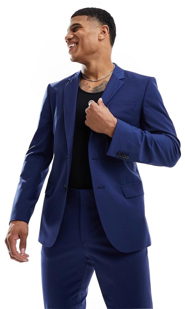 HUGO Henry slim fit suit jacket in blue