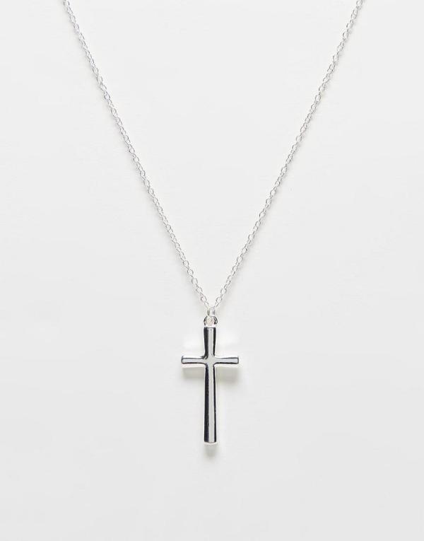 Icon Brand cross pendant necklace in antique silver