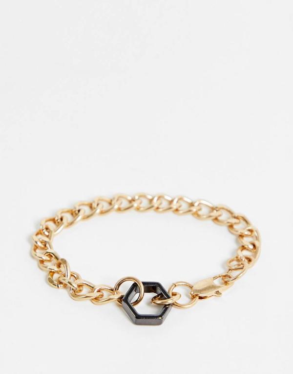 Icon Brand Sunday hexagon bracelet in gold