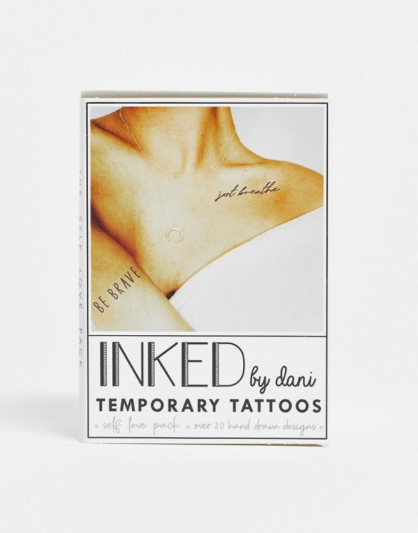 INKED by Dani Self Love Temporary Tattoo Pack-No colour
