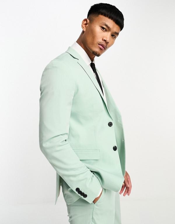 Jack & Jones Premium slim fit suit jacket in pastel blue