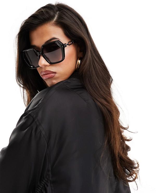Jeepers Peepers oversized sunglasses in black