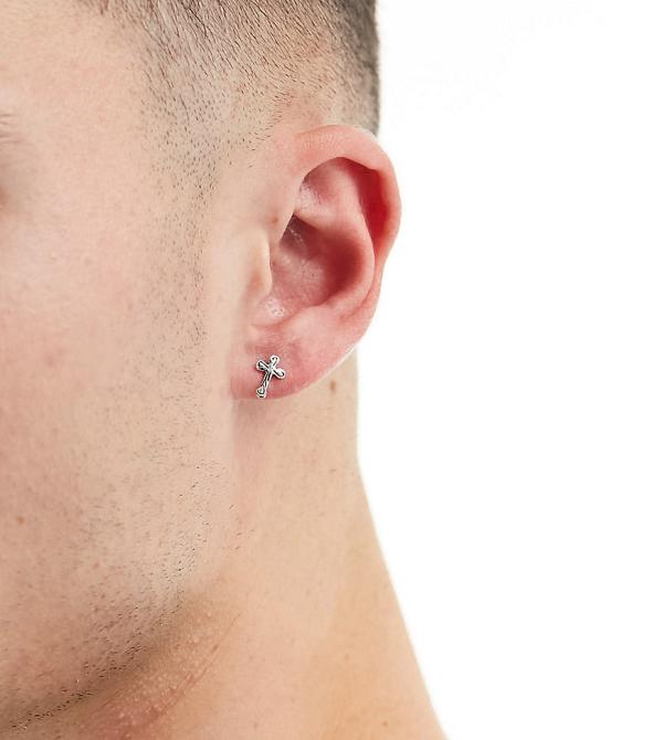 Kingsley Ryan cross stud earrings in sterling silver