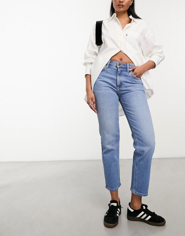 Lee Carol straight fit high waist jeans in light blue wash