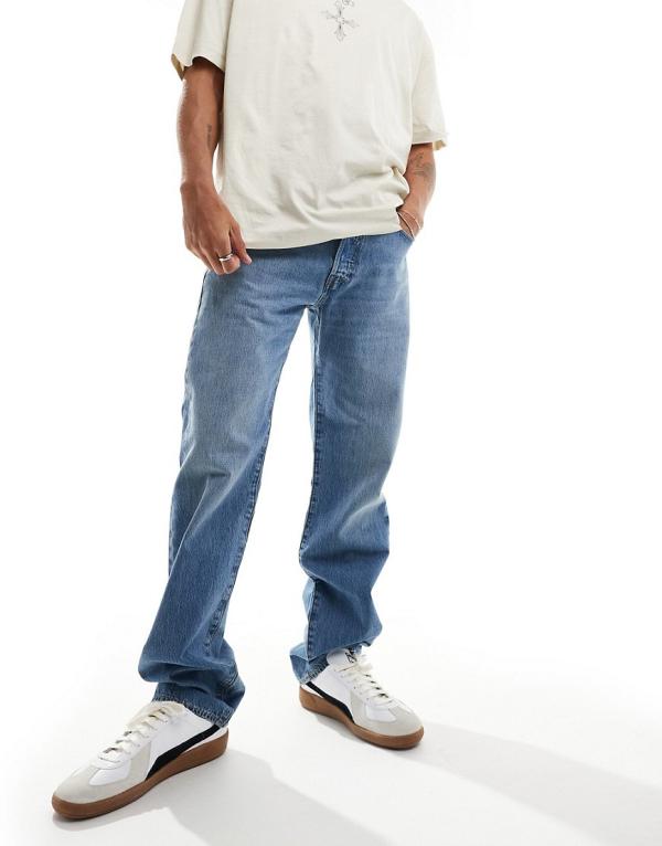 Levi's 501 original straight fit performance cool denim jeans in light blue