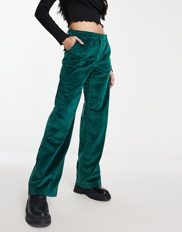 Levis Levi's Baggy Velvet Pants In Dark Green