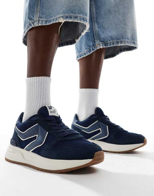 Levi's Charge suede denim sneakers in blue-Navy