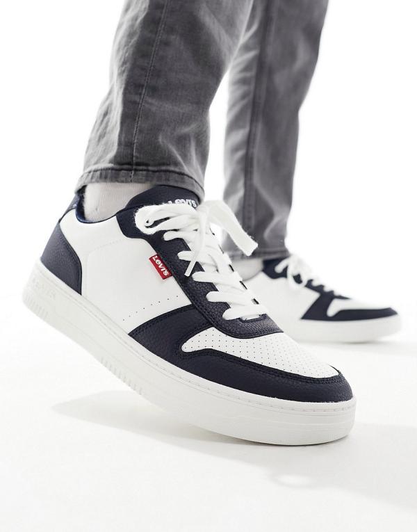 Levi's Drive leather sneakers in navy with logo