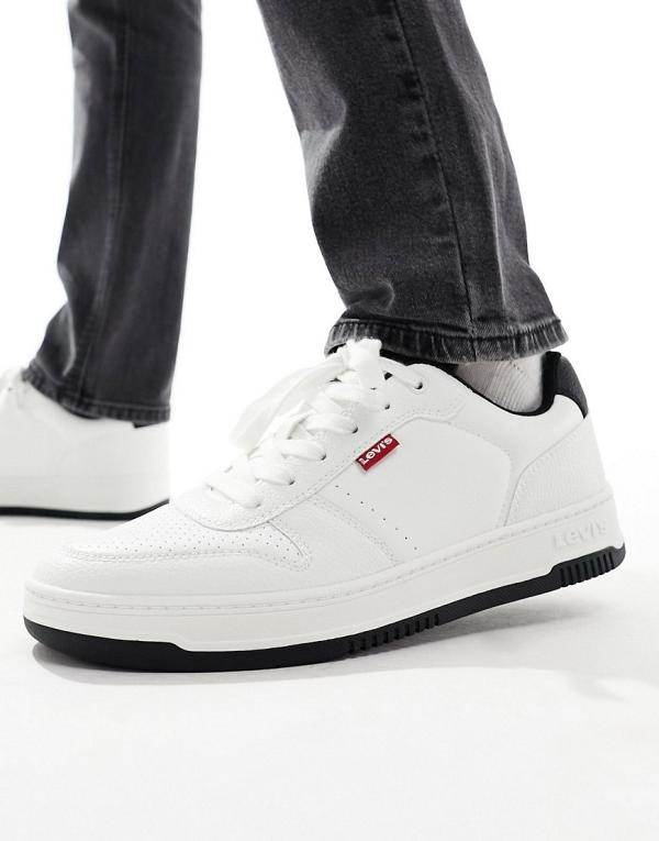 Levi's Drive leather sneakers in white with logo