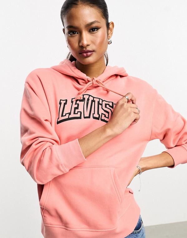 Levi's hoodie with small sport logo in pink