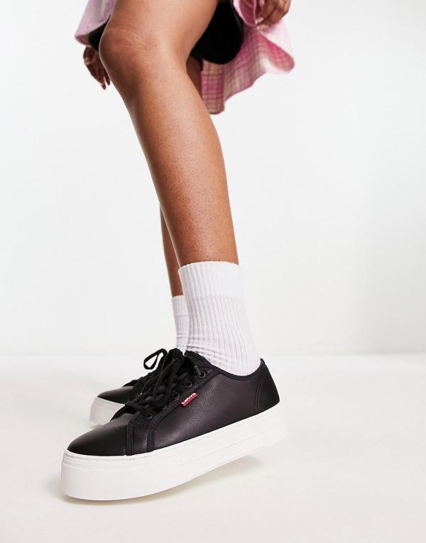 Levi's platform sneakers in black