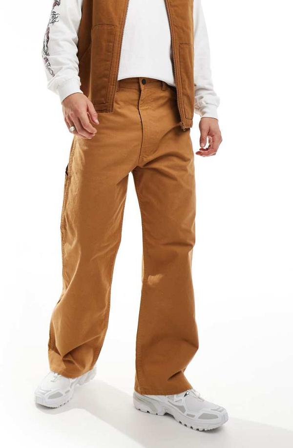 Levi's Skateboarding crop straight carpenter pants in tan-Brown