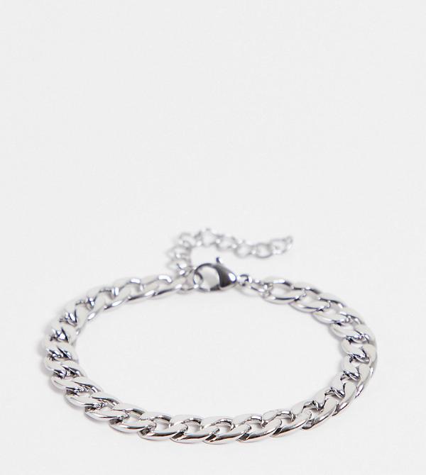 Lost Souls stainless steel curb chain bracelet in silver
