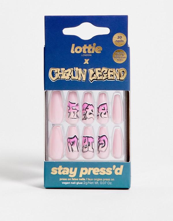 Lottie London x Chaun Legend Stay Press'd False Nails - Baby Girl-Multi