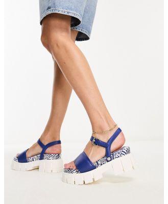 Love Moschino chunky sandals in dark blue