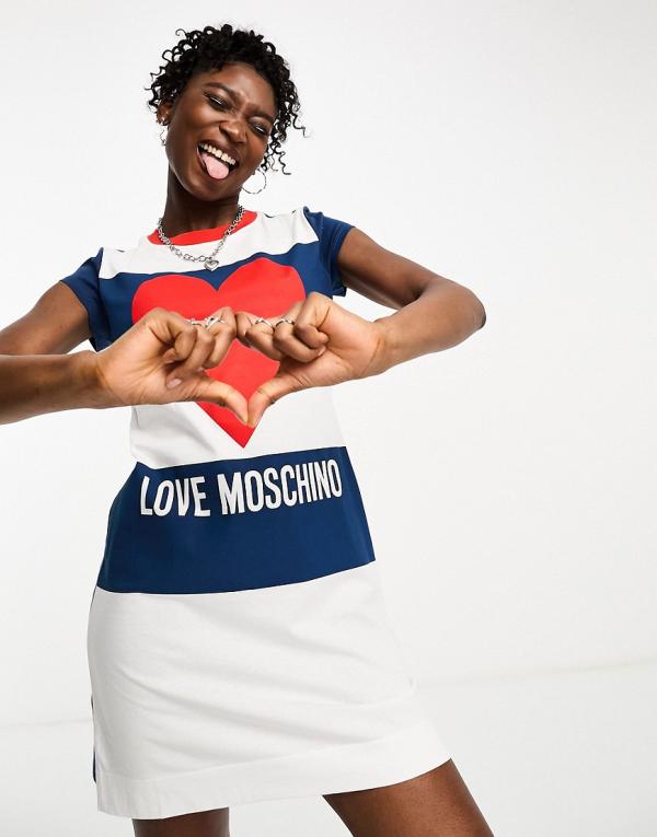 Love Moschino striped t-shirt dress in multi