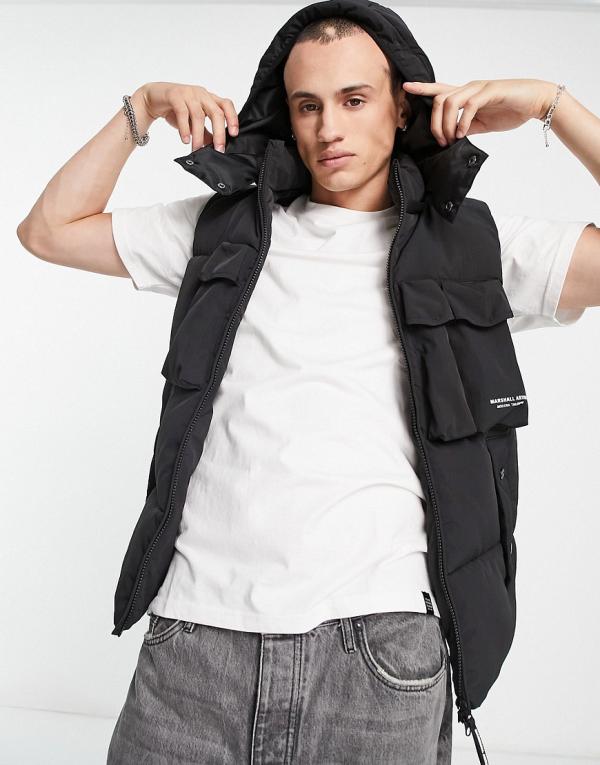 Marshall Artist multi pocket padded vest in black