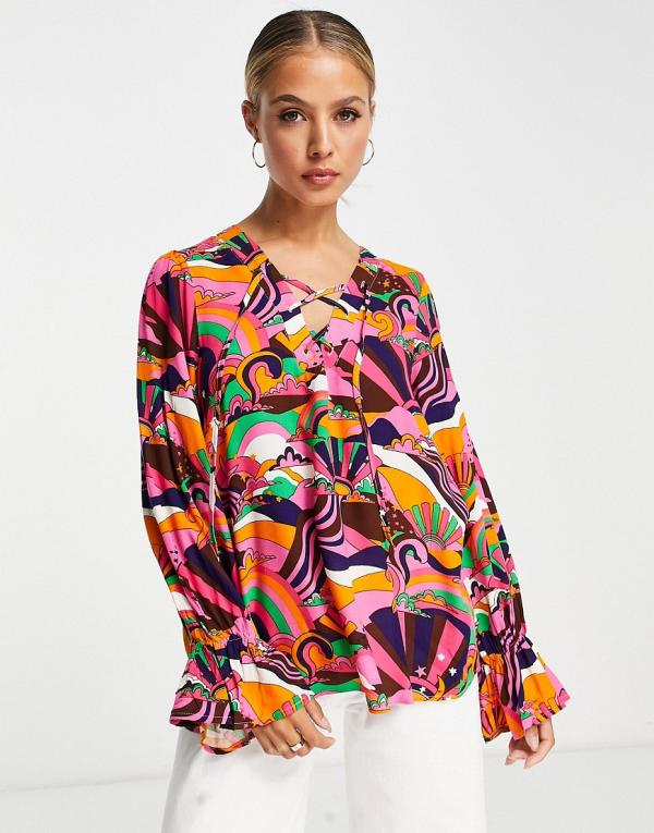 Never Fully Dressed Happy Place blouse-Multi