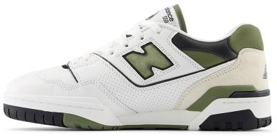 New Balance 550 sneakers in white and khaki