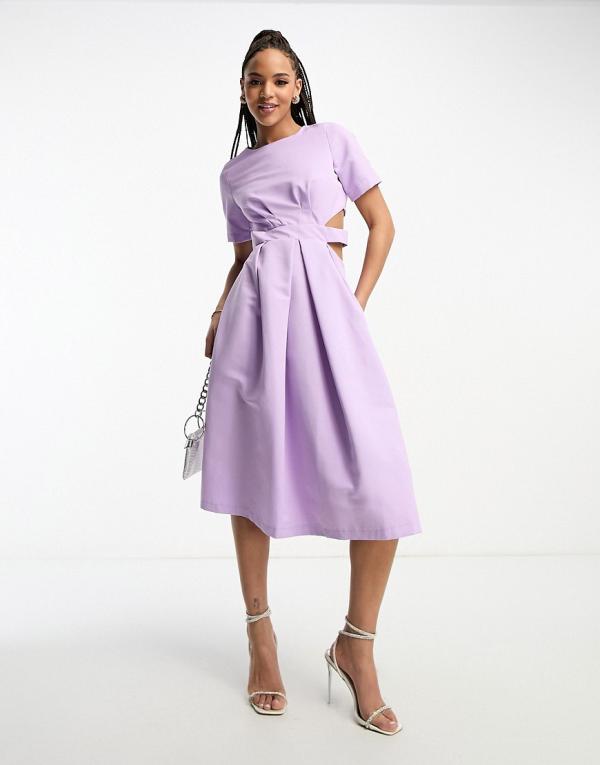 Nobody's Child Co cut out midi prom dress in lilac-Purple