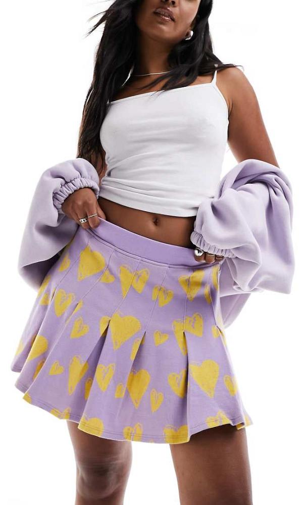 Obey Carley pleated skirt in lilac-Purple