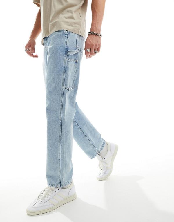 ONLY & SONS Edge straight fit jeans in light blue 90s wash