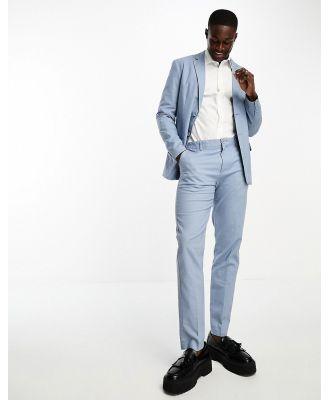 Only & Sons slim fit linen mix suit pants in blue