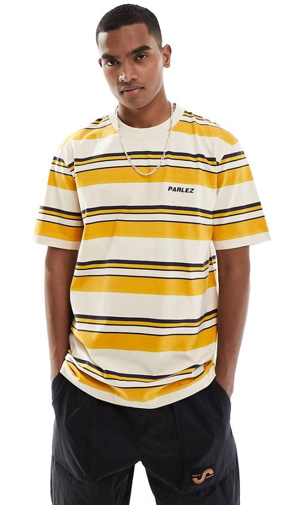 Parlez stripe short sleeve t-shirt in yellow-Multi