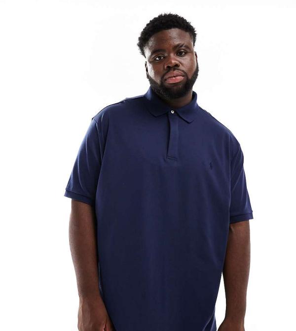 Polo Ralph Lauren Big &Tall icon logo pima cotton polo classic fit in navy