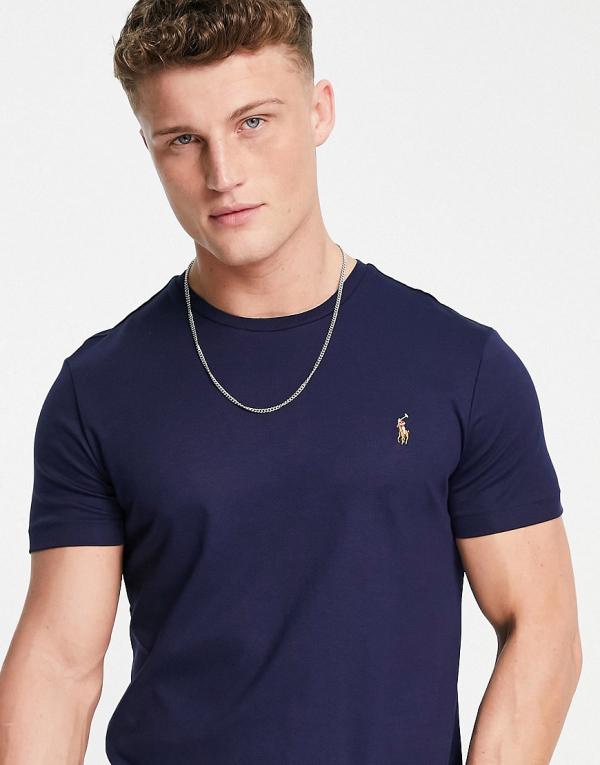 Polo Ralph Lauren icon logo pima cotton T-shirt in navy