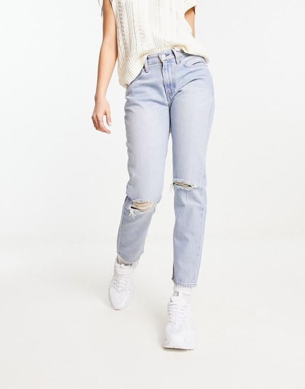 Polo Ralph Lauren slim boyfriend distressed jeans in light wash-Blue