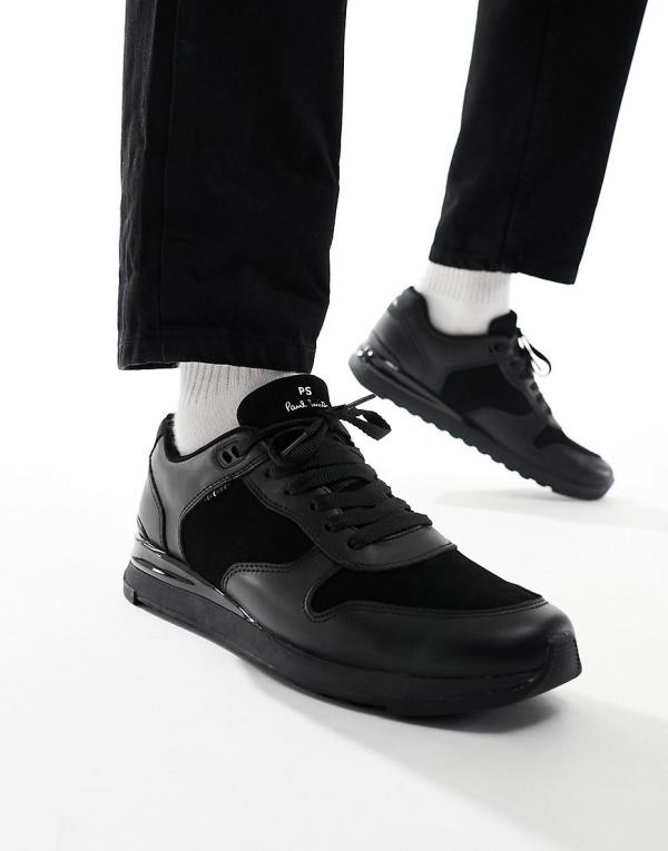 PS Paul Smith Ware leather runner sneakers in triple black