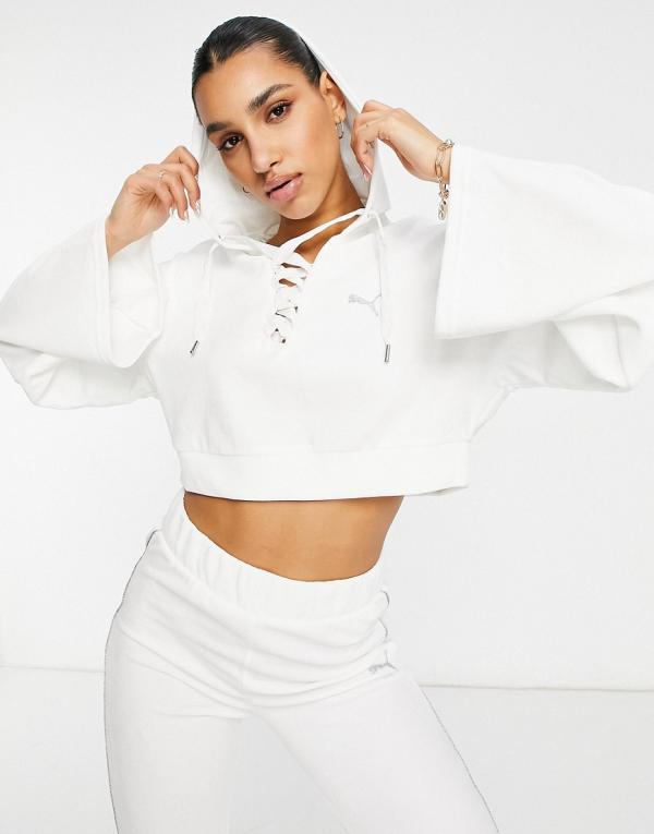 PUMA Plus Icons 2.0 fashion hoodie in white