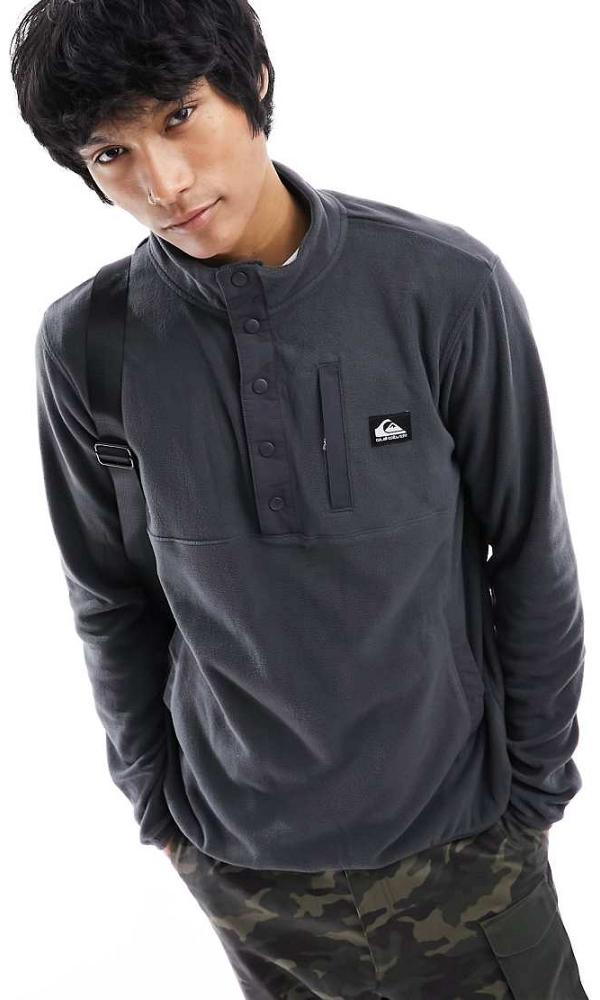 Quiksilver No Destination 2 half snap fleece in black