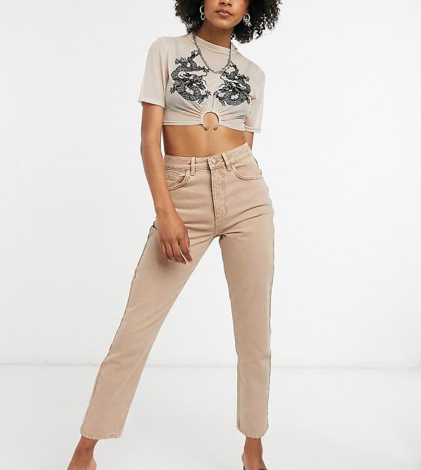 Reclaimed Vintage Inspired the 91 mum jean in sand-Neutral