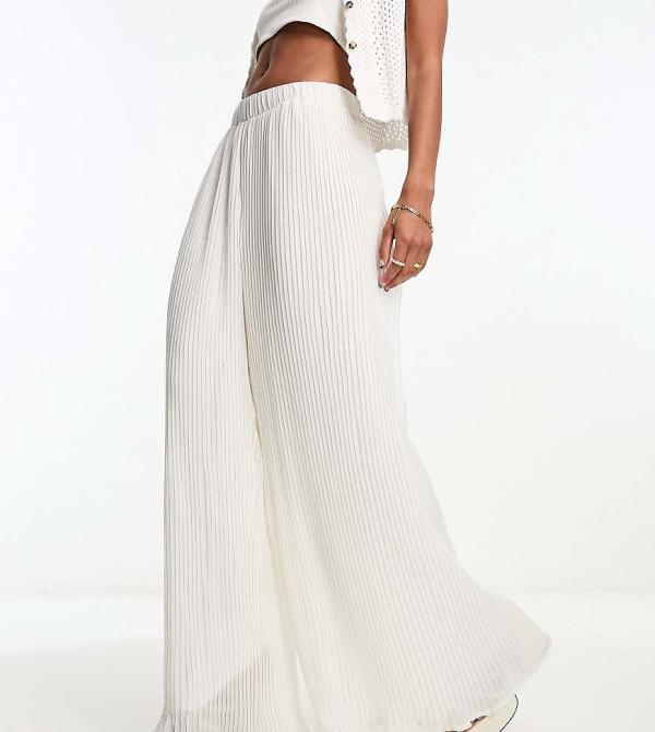 Reclaimed Vintage palazzo pants in white